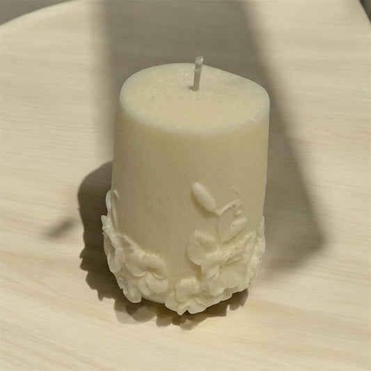 Vase bougie fleurs en rotin – Bougie déco artisanale | Délice Ciré